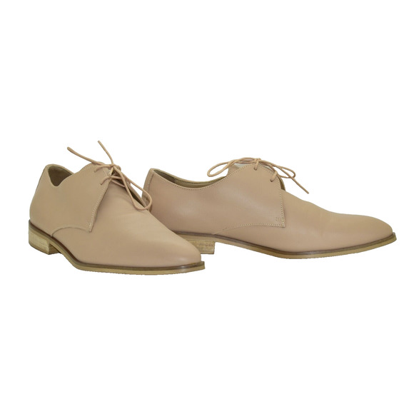 Everlane Shoes - B0 Auth EVERLANE Beige Leather Sleek Pointed Toe Modern Oxford Shoes Sz 10 $168